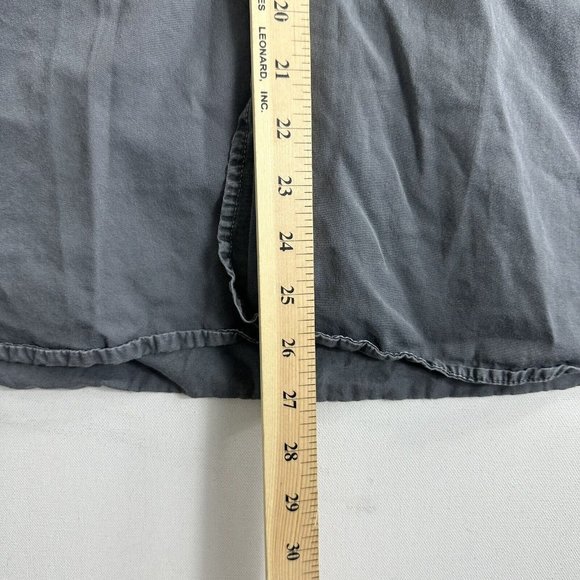 Madewell Button Up Top Womens Size Large Gray Front Pockets Casual Long Sleeve - Picture 9 of 9